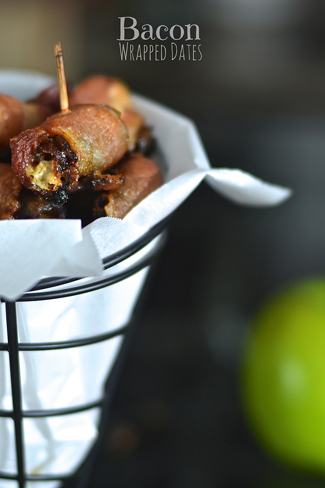 Bacon-Wrapped Dates Stuffed with Gorgonzola and Drizzled in an Apple Cider Vinaigrette | Kailley's Kitchen