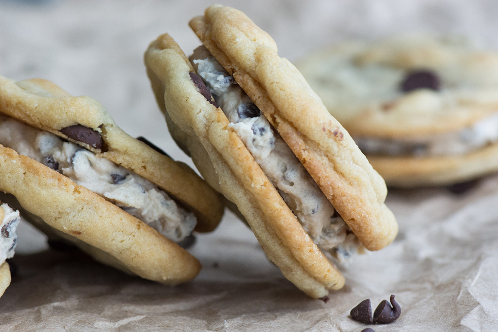 Chocolate Chip Cookie Dough Sandwiches - Kailley's Kitchen