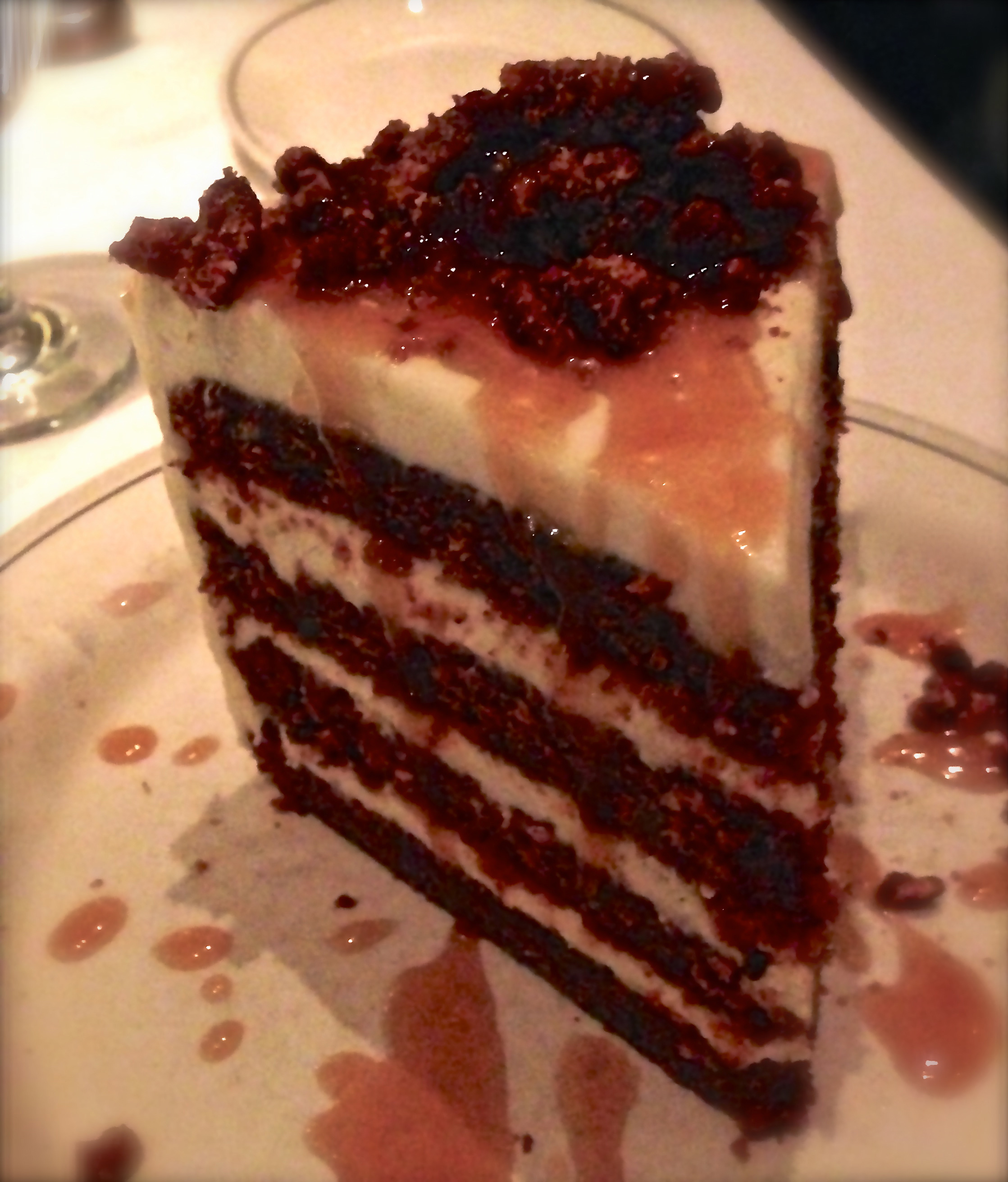 A wedge of carrot cake fit for a family of four.