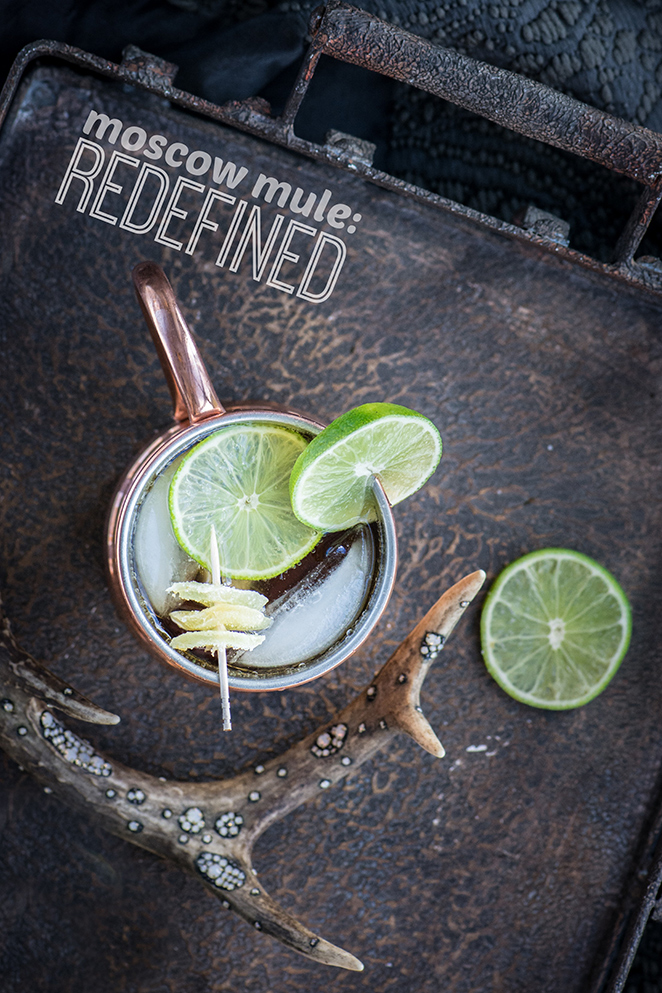 Moscow Mule: Redefined | Southern Comfort, Crabbie's alcoholic ginger beer, lime, and candied ginger for garnish