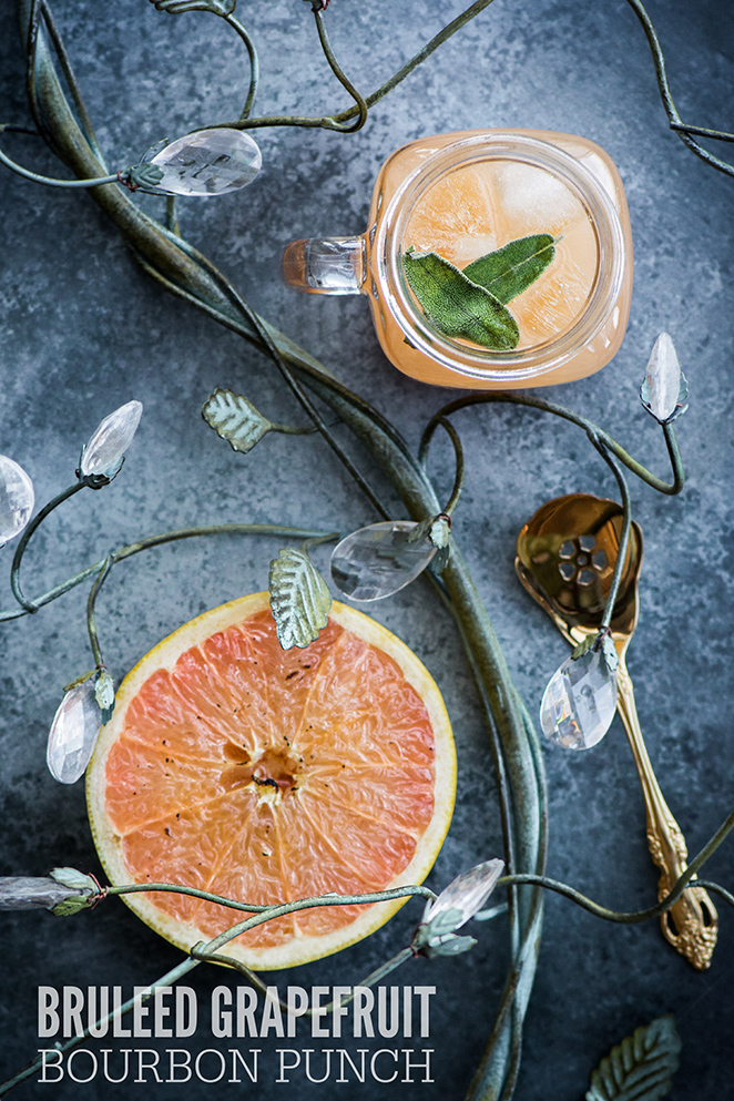 Bruleed Grapefruit Bourbon Punch | Kailley's Kitchen