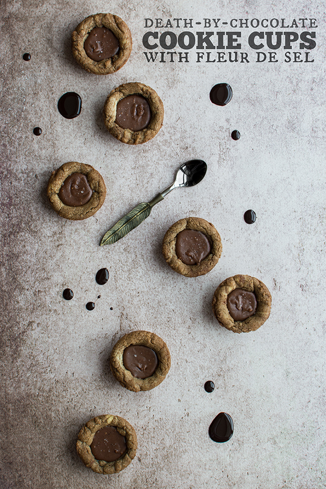 Death-by-Chocolate Cookie Cups with Fleur de Sel | Kailley's Kitchen
