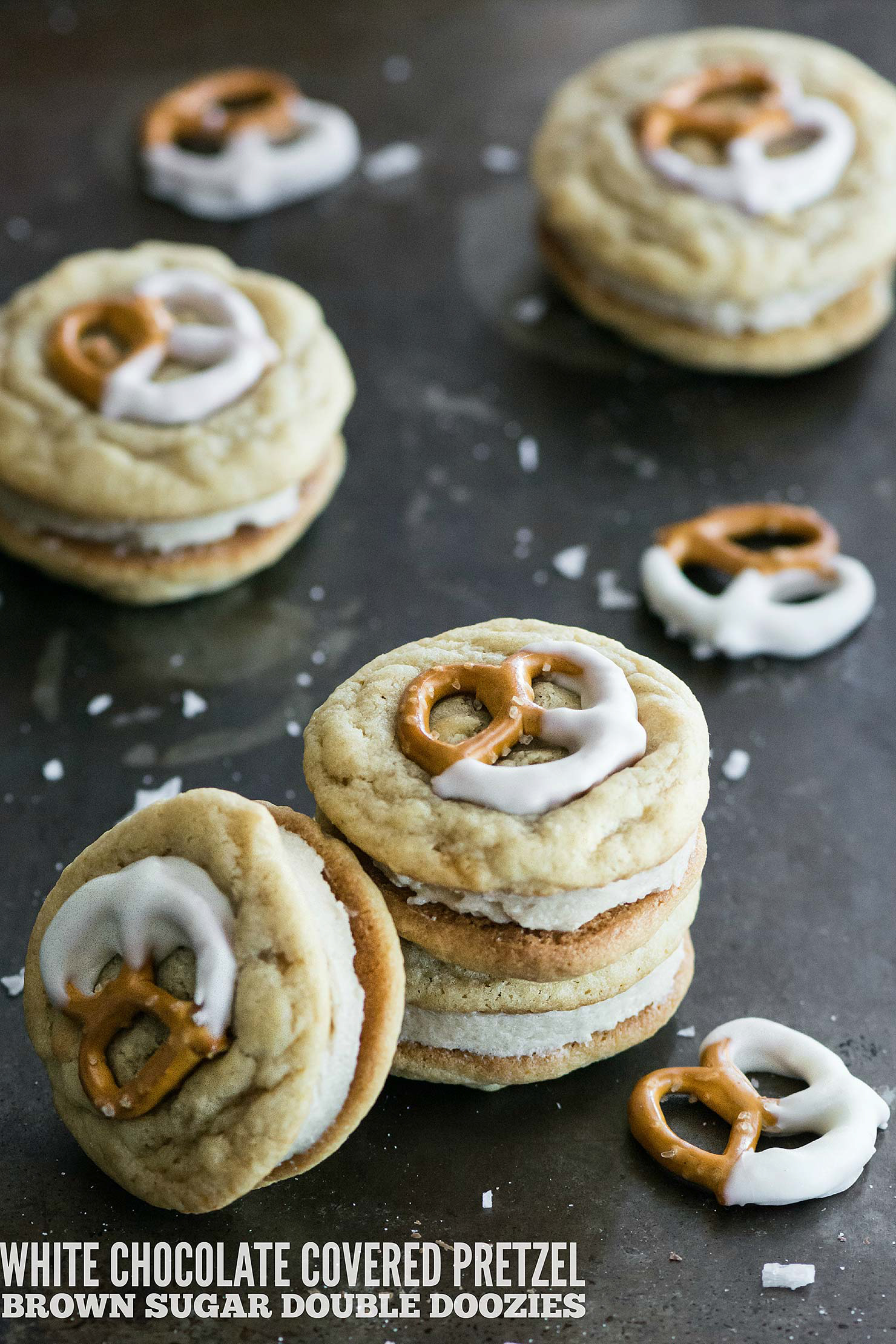White Chocolate Covered Pretzel Double Doozies | Kailley's Kitchen
